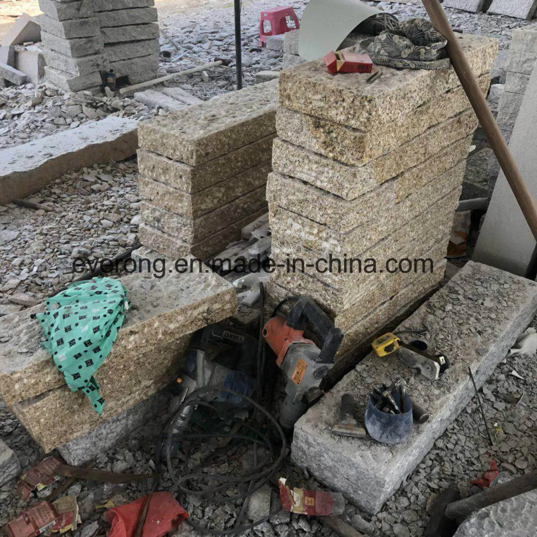 Flamed/Bush -Hammered/Honed G682 Yellow Granite Kerbstone/Curbstone for Pathway