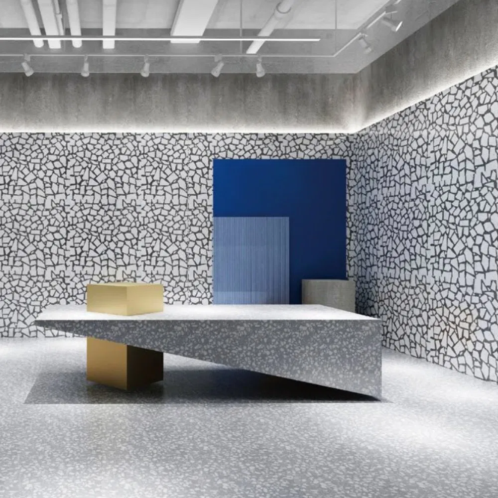 Premium Outdoor Artificial Marble Backrest Stool for Easy Cleaning