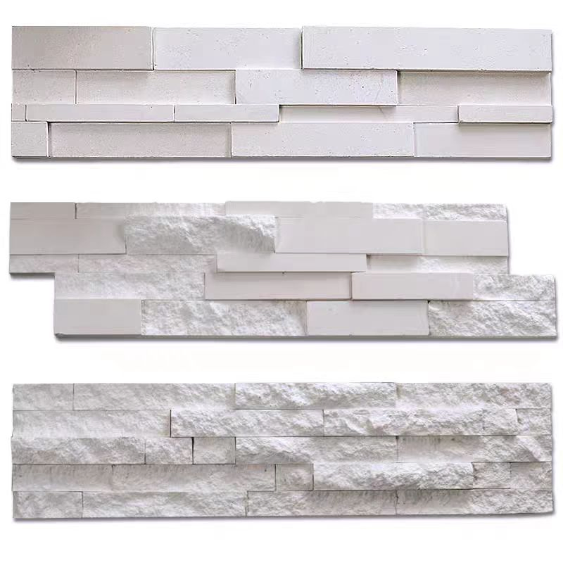 Outdoor Decoration Exterior Natural White Limestone Marble Culture Stone Wall Cladding Tile