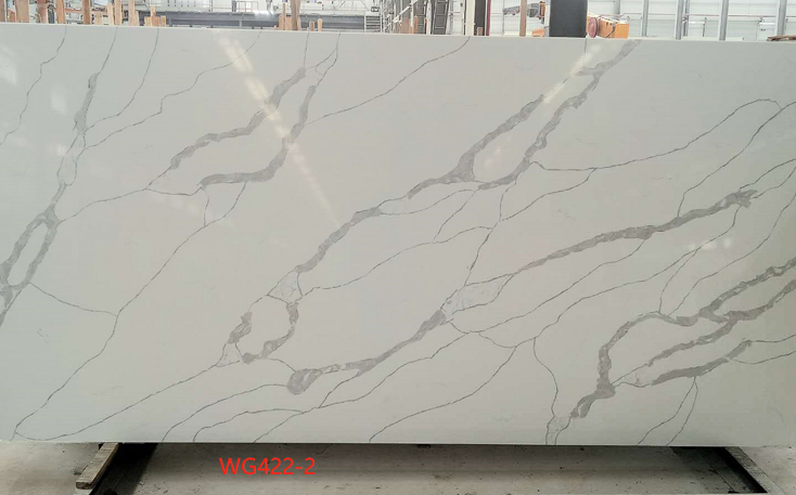 Artificial Polished Quartz Slabs Customized Pure White Quartz Stone Countertops