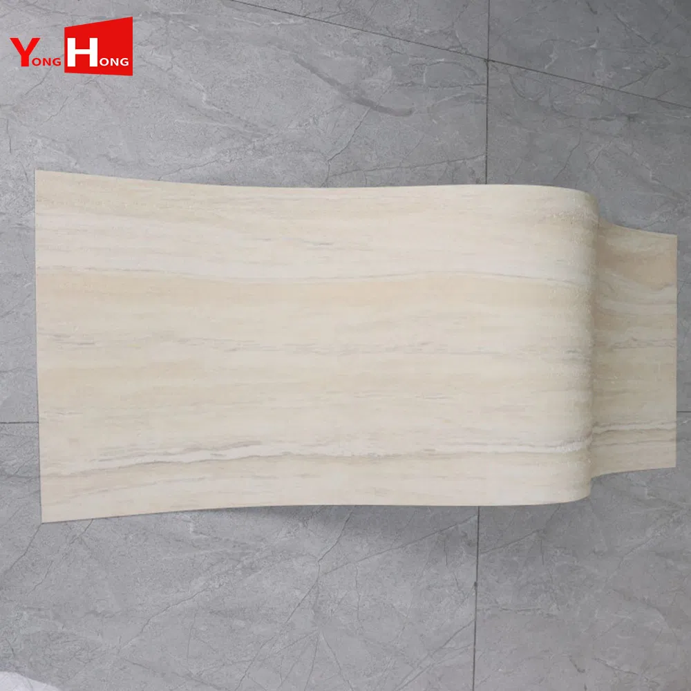Exterior Wall Cladding Flexible Tiles Modern 3D Printed Travertine Soft Panel PU Faux Stone