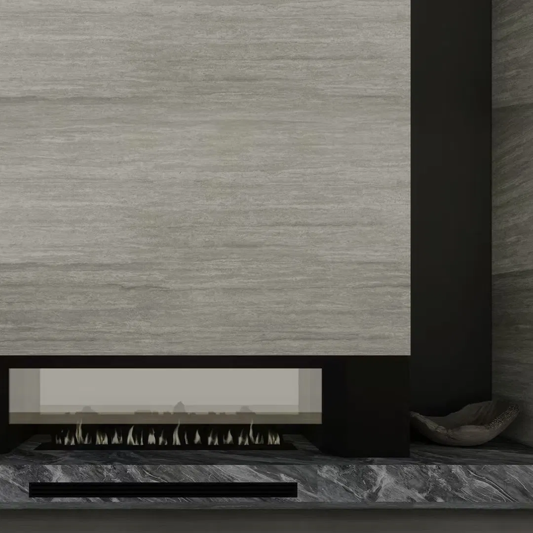 Lightweight and Wall Panel Flexible Travertine Texture Stone Panel - Natural Stone Powder