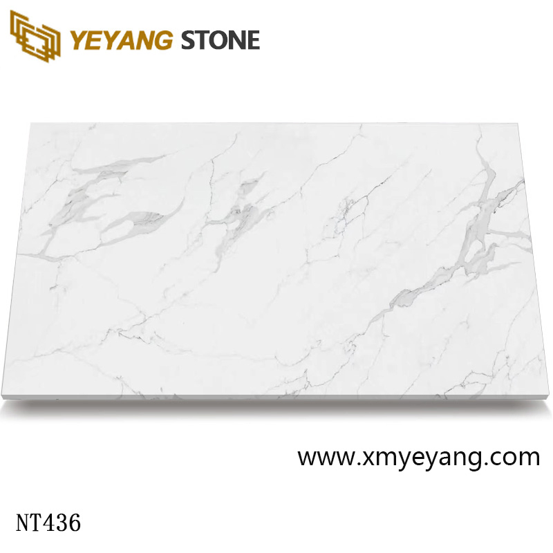 Pure White Quartz Slab/Tile Countertop/Vanity/Island/Table Artificial Quartz Stone