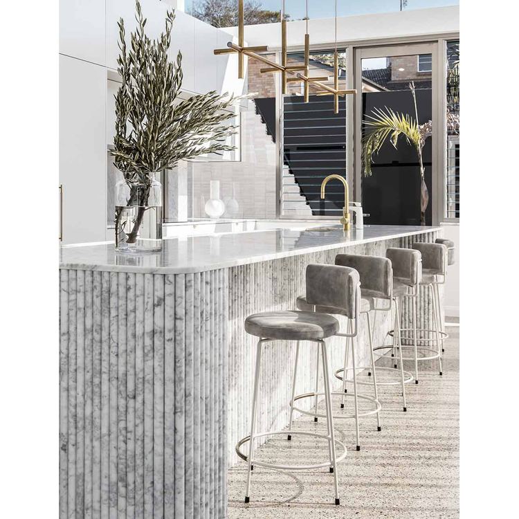 Curve Interior Marble Tile Flute Marble Panel Bamboo Wall Cladding Fluted Stone