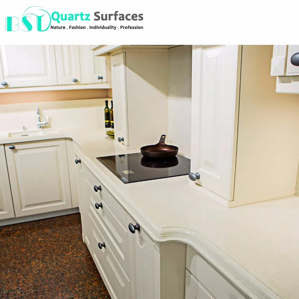 Pink Veined Quartz Stone for Kitchen Countertop