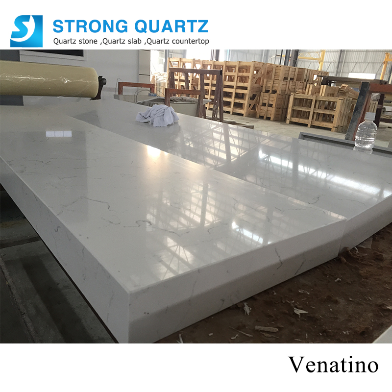 Polished Veined Quartz Stone for Vanity Top