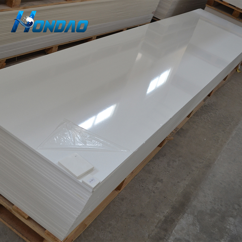White Solid Surface Sheets Artificial Marble Vanity Top Tabletops