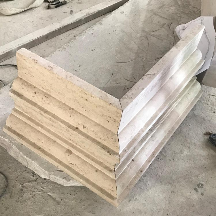 Customized Design Honed Beige Jura Limestone Moulding Stone for Exterior Wall Cladding