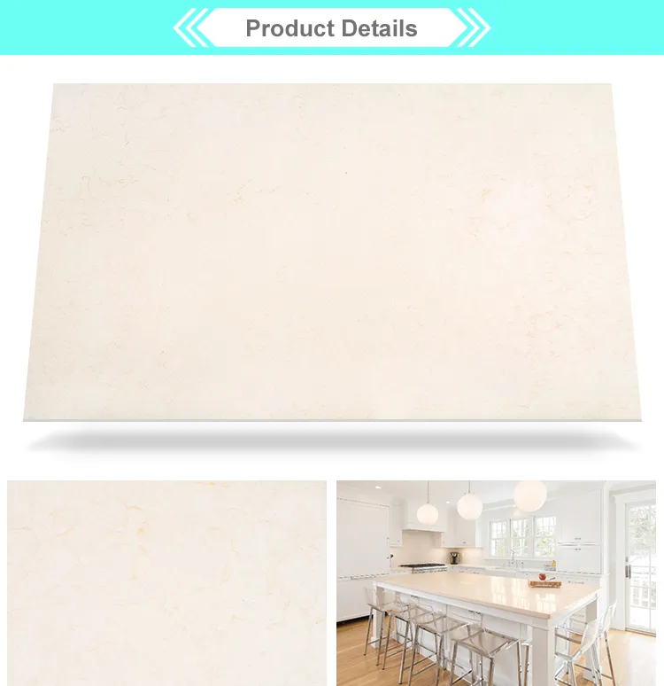 Prefab White Quartz Stone Kitchen Countertop