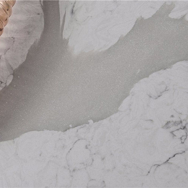 Polishing New Design Calacatta Raw Quartz Stone Slab