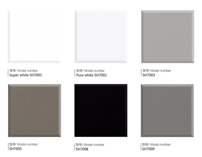 Decoration Pure Color/White Artificial Stone Quartz for Kitchen Countertop Washbasin Basin