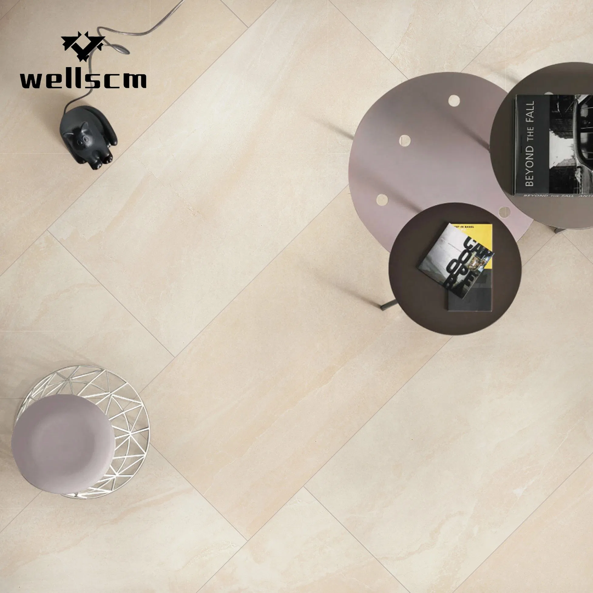 China Factory Lime Stone Quiet Stone Sand Stone Wall Floor Porcelain Ceramic Tile for Home Restaurant Villa