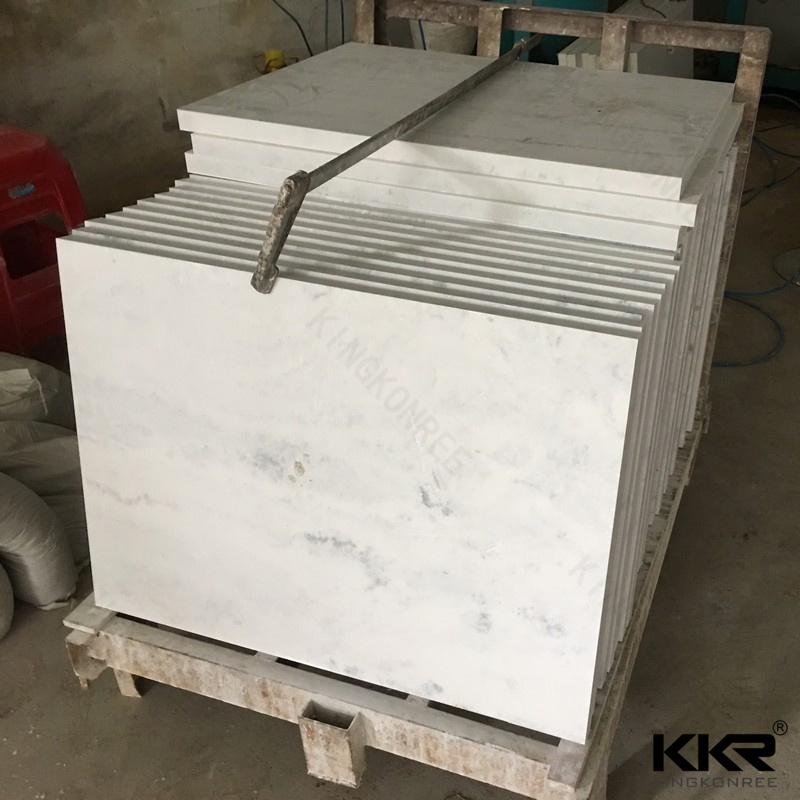 Artificial Stone Marble-Like Solid Surface Stone Bathroom Vanity Top for Hotel Projects