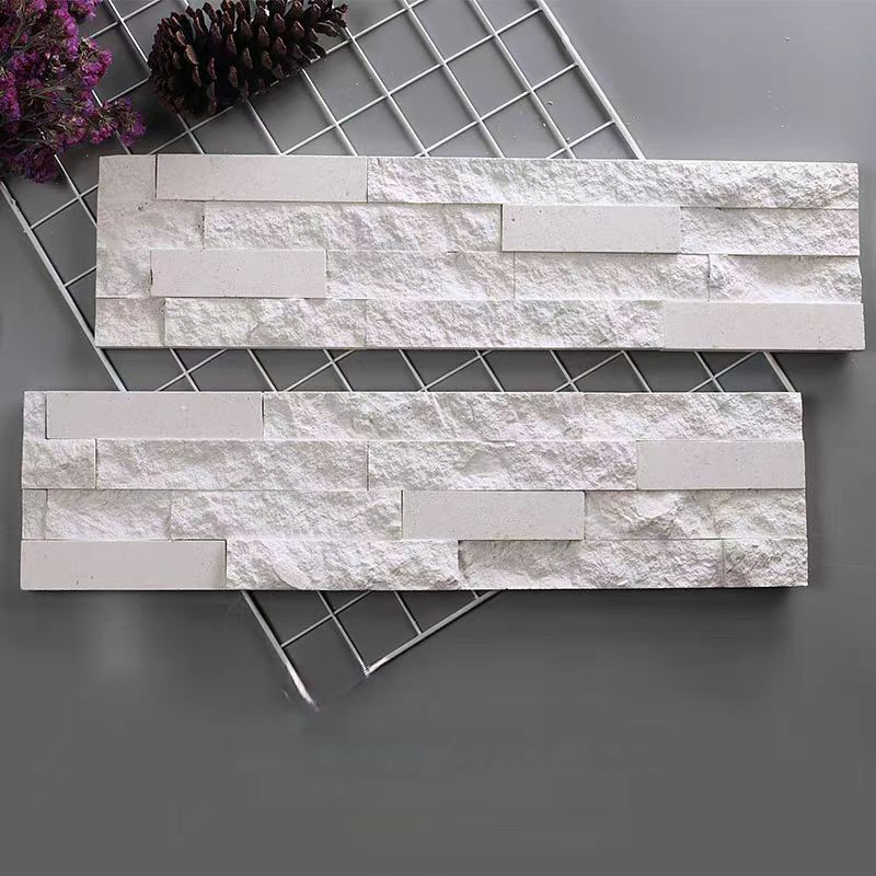 Outdoor Decoration Exterior Natural White Limestone Marble Culture Stone Wall Cladding Tile