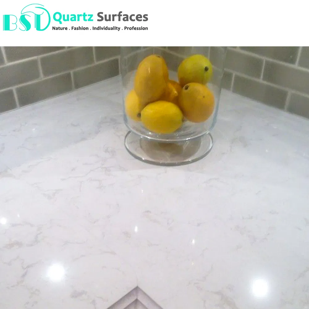 Laminated Light Purple Veined Engineered Quartz Stone