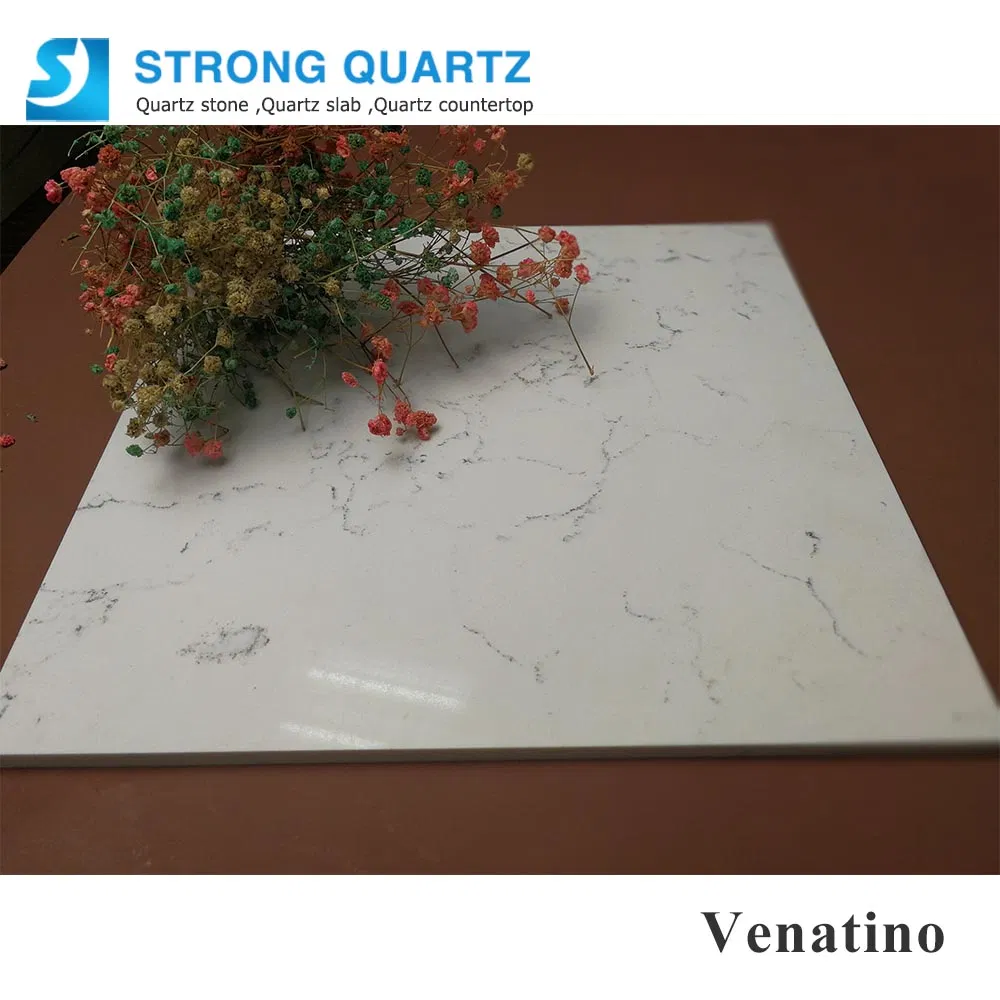 Polished Veined Quartz Stone for Vanity Top