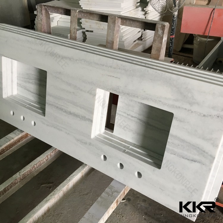 20mm Marble Like Artificial Stone Solid Surface Stone Vanity Top