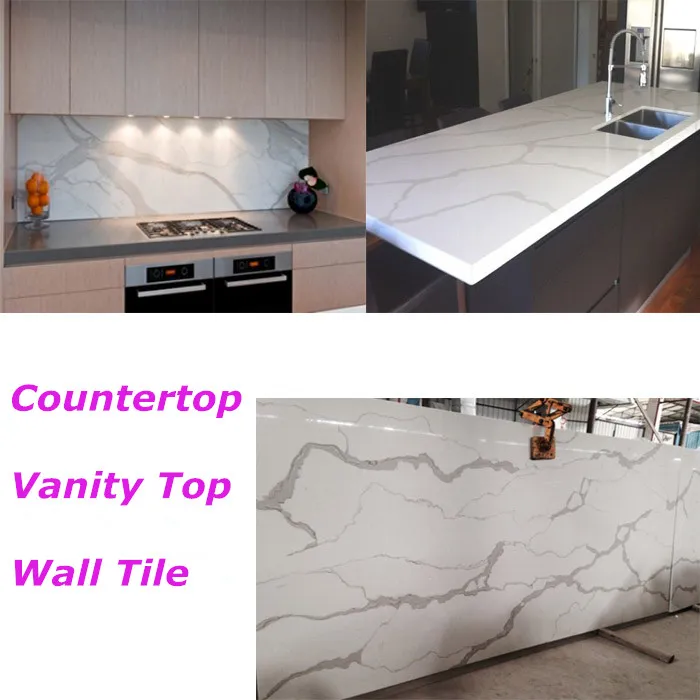 White Quartz Artificial Marble Vanity Top 1
