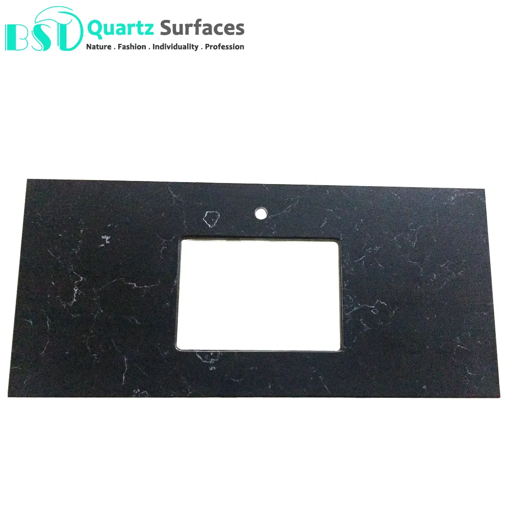 Misty Black Silica Free Artificial Quartz Stone