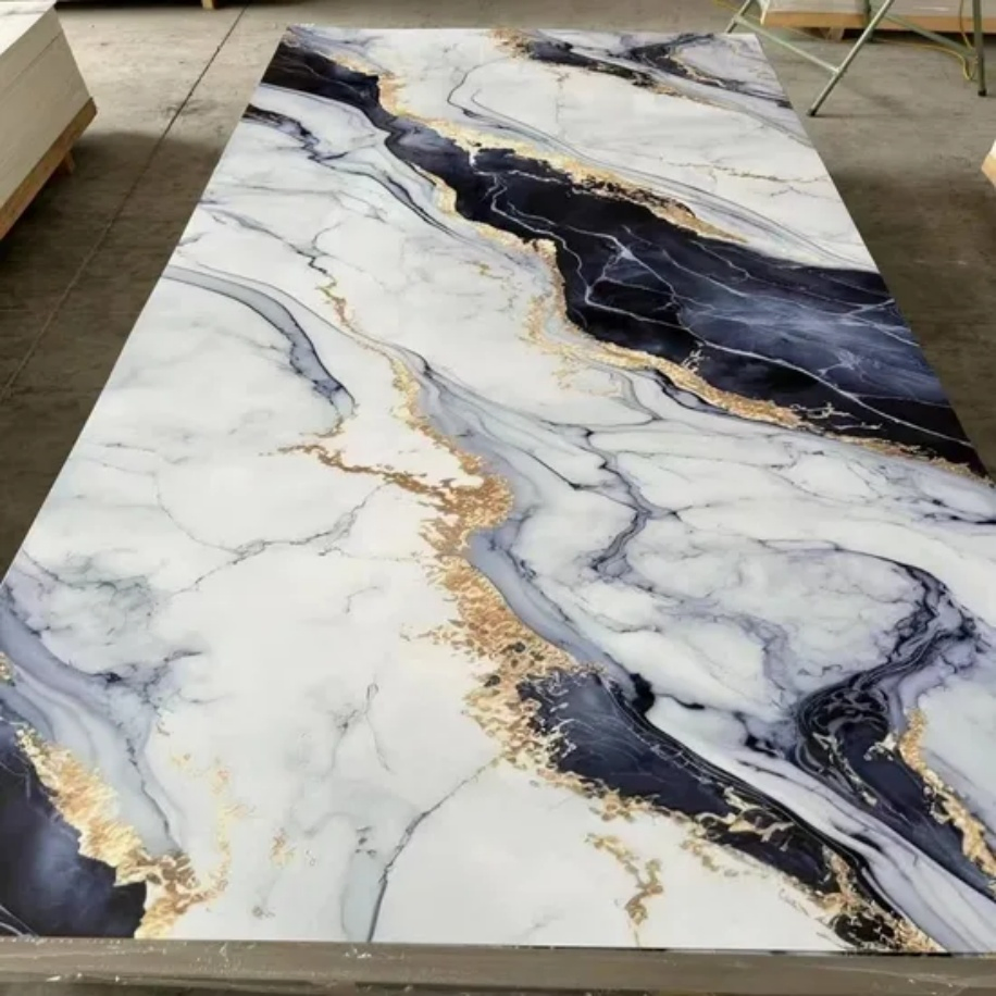 Precision Engineered Edges Ensure PVC Marble Wall Panels Fit Together Tightly Creating Nearly Invisible Joints