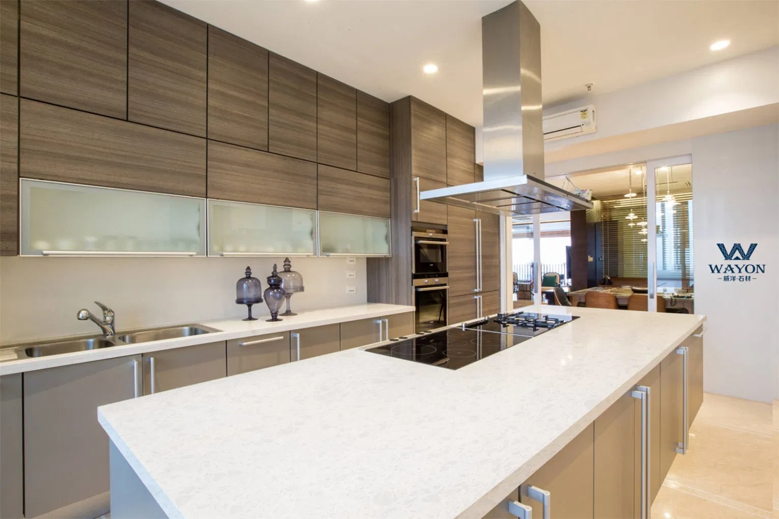 Artificial Quartz Stone Veined Marble Stone Slab for Countertop Granite