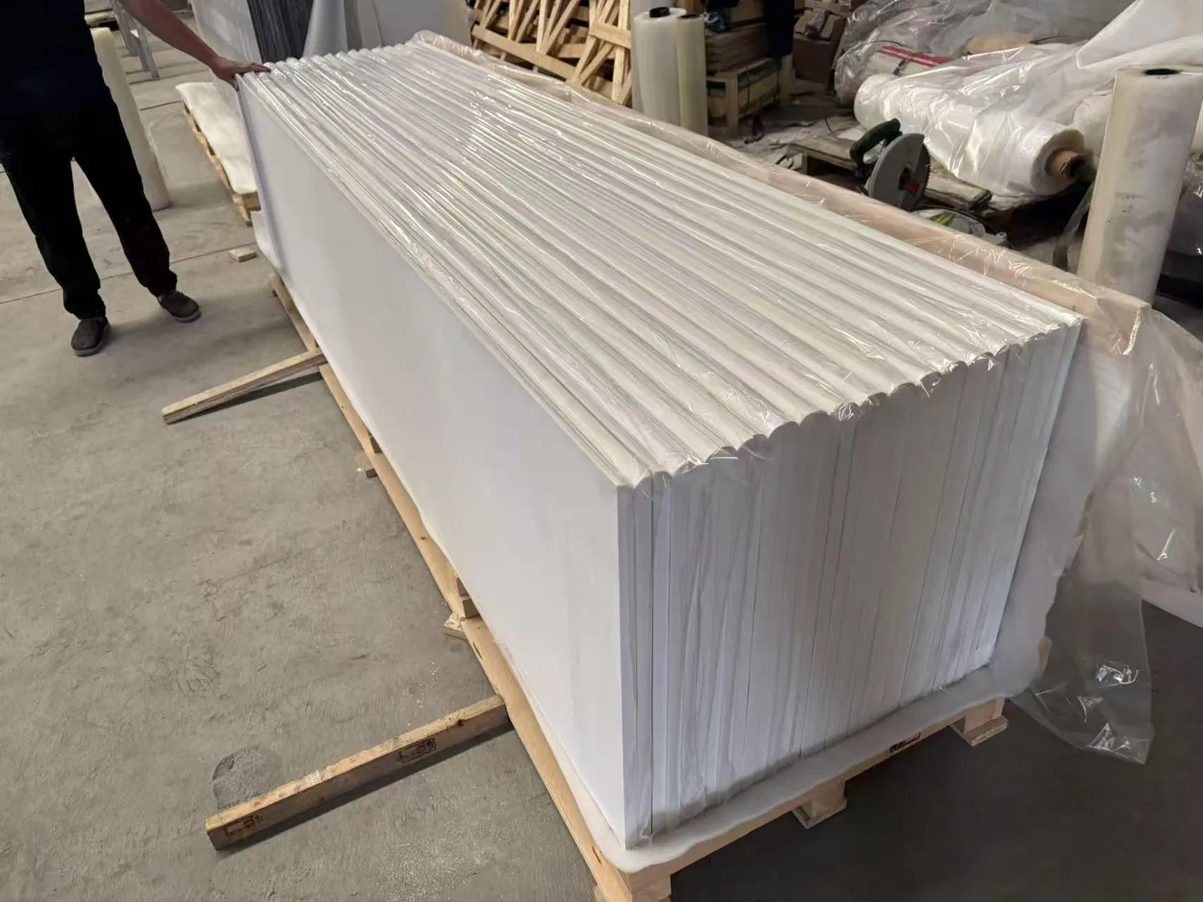 Quartz Stone Pure White 2800X600X20mm Kitchen Top