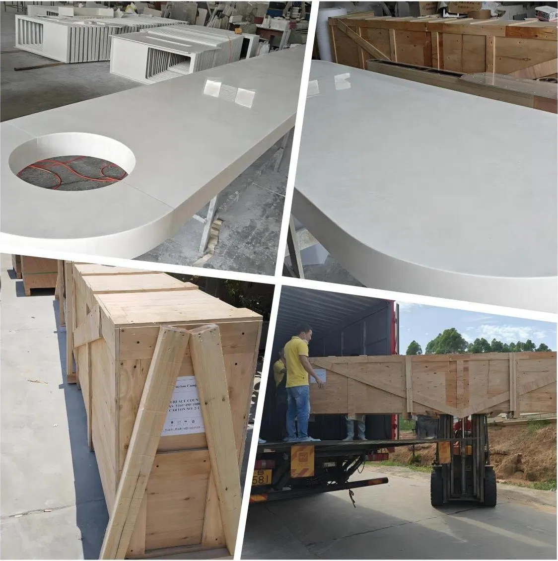 OEM Factory Wholesale Price Marble Granite Quartz Artificial Stone Corian Solid Surface Customized Prefab Commercial Worktop Stone Top Kitchen Countertops