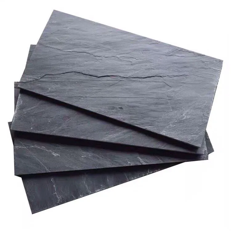 Natural Split Surface Black Slate Flooring Tile