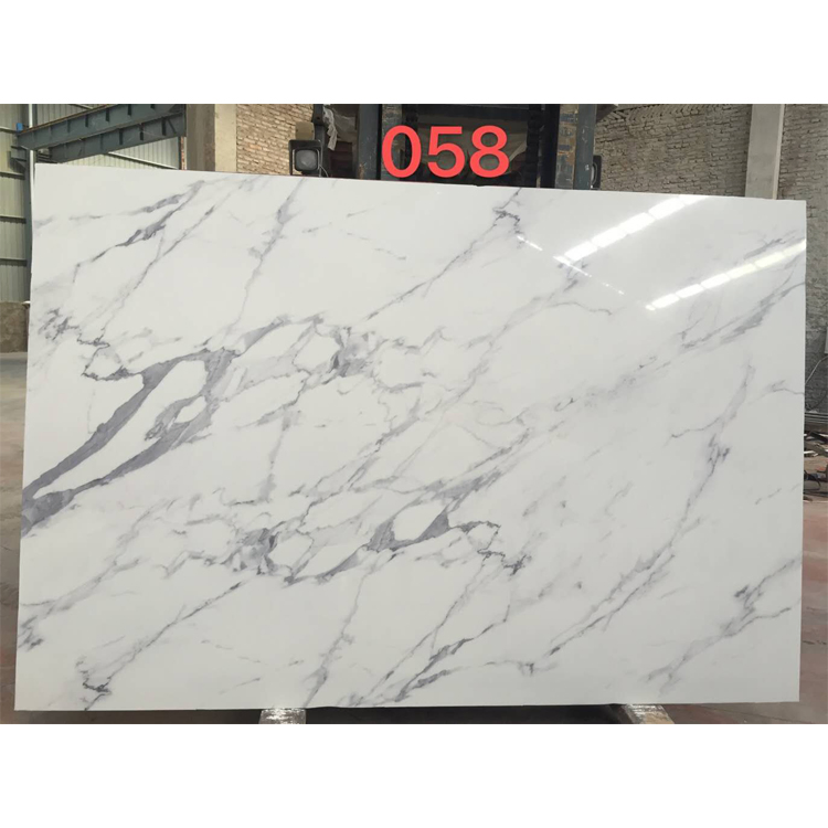 Newstar Stone Slab Lightning White Grey Bathroom Sink Countertop Kitchen Island Background Wall Artificial Marble Slabs