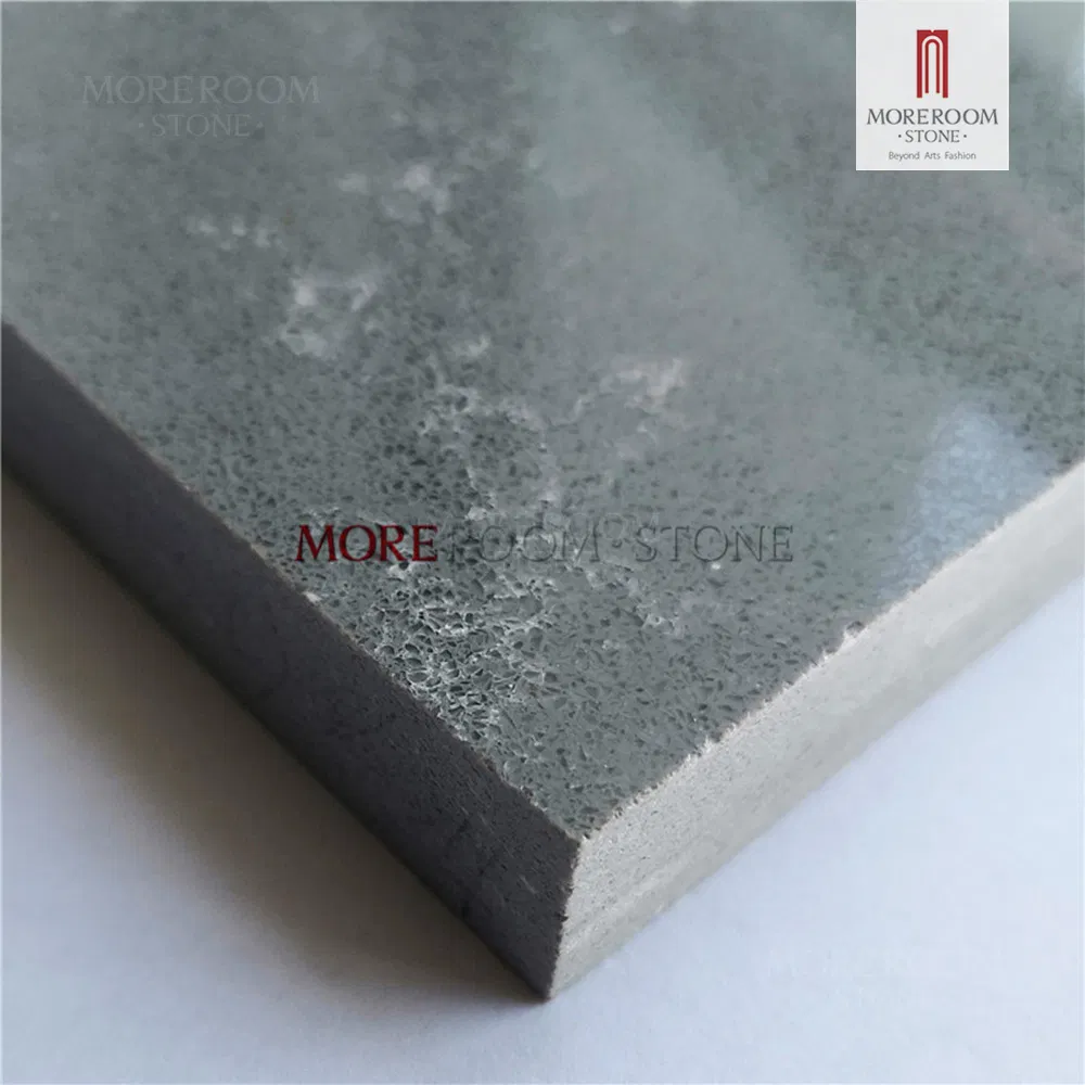 Custom Commercial Modern Style Grey Concrete Quartz Kitchen Countertop