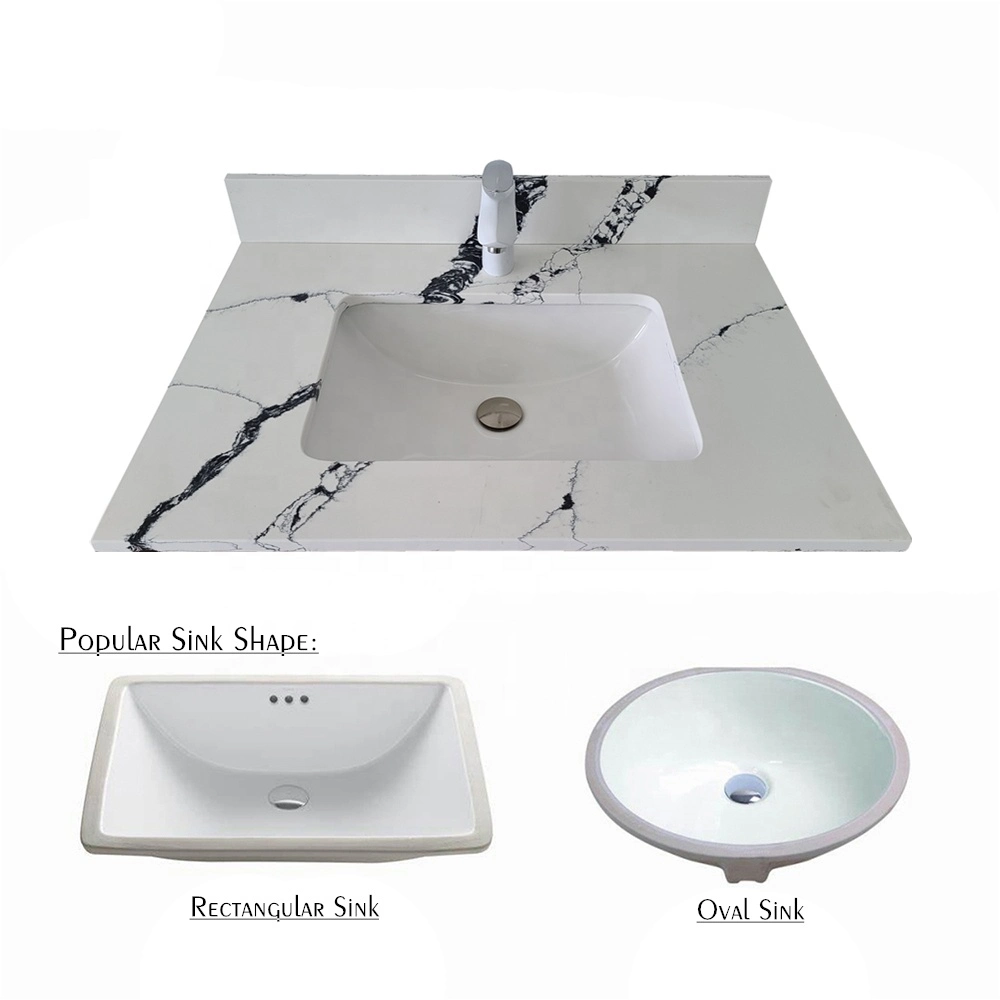 Factory Custom White/Black/Grey/Beige/Blue/Green Granite/Marble/Artificial Marble/Quartz Stone Kitchen Countertops Bathroom Island/Table/Bar/Counter Vanity Tops