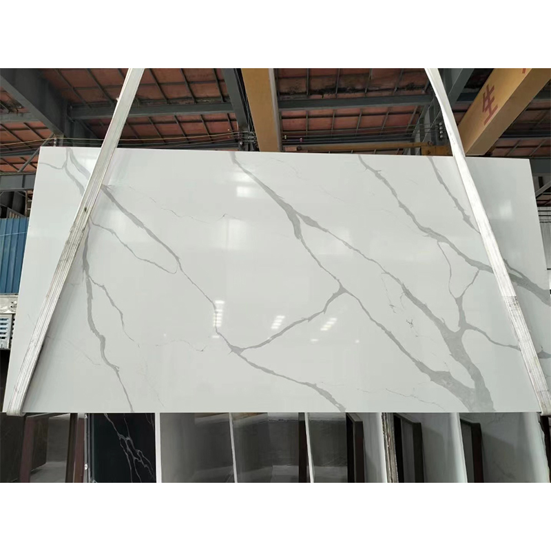 Calacatta White Quartz Artificial Marble Big Slabs for Kitchentop/Countertop/Bathroom/Worktop/Vanity Top Price