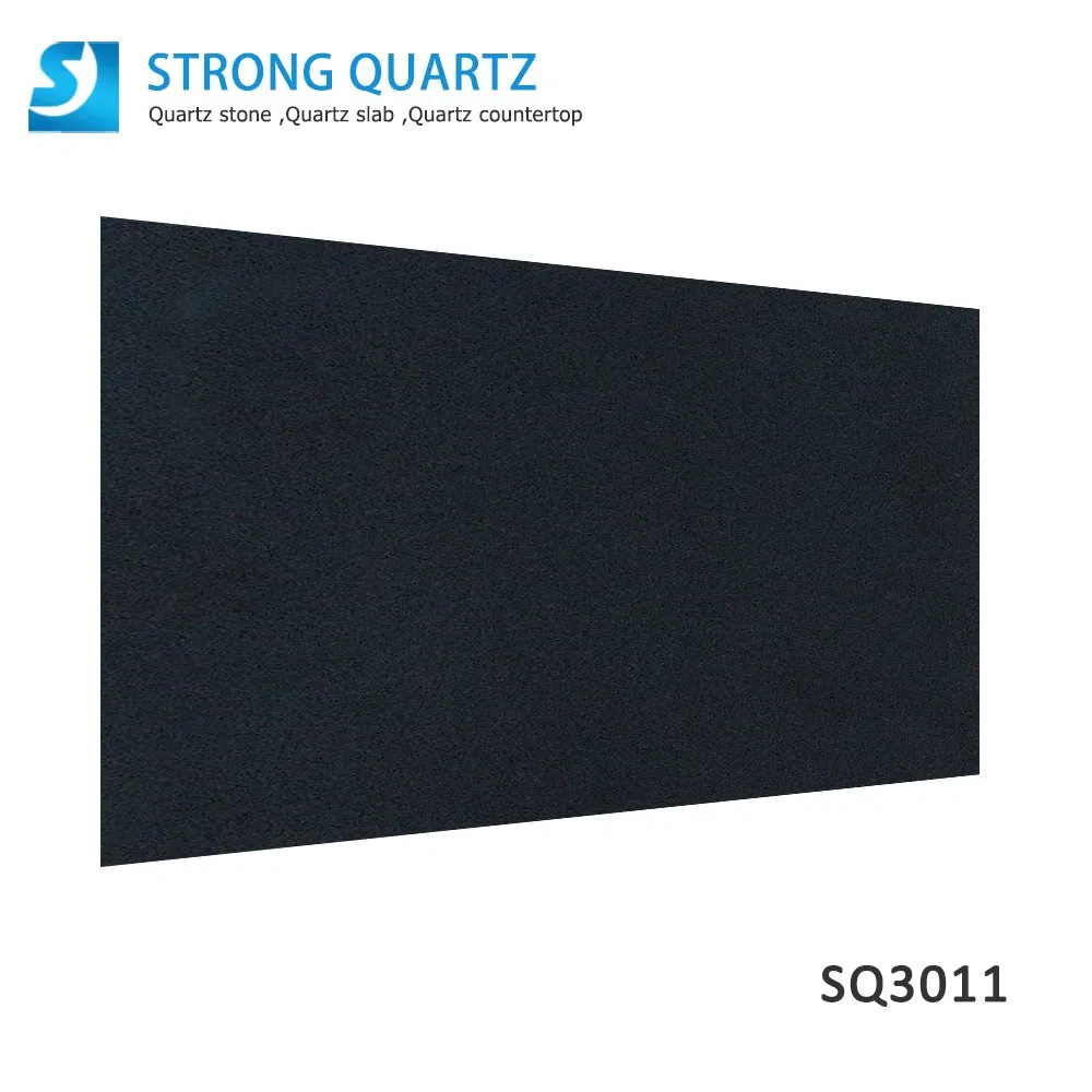 Popular Pure/Single Black/White Artificial Quartz Stone for Flooring Tiles/Countertops/Island with Best Price