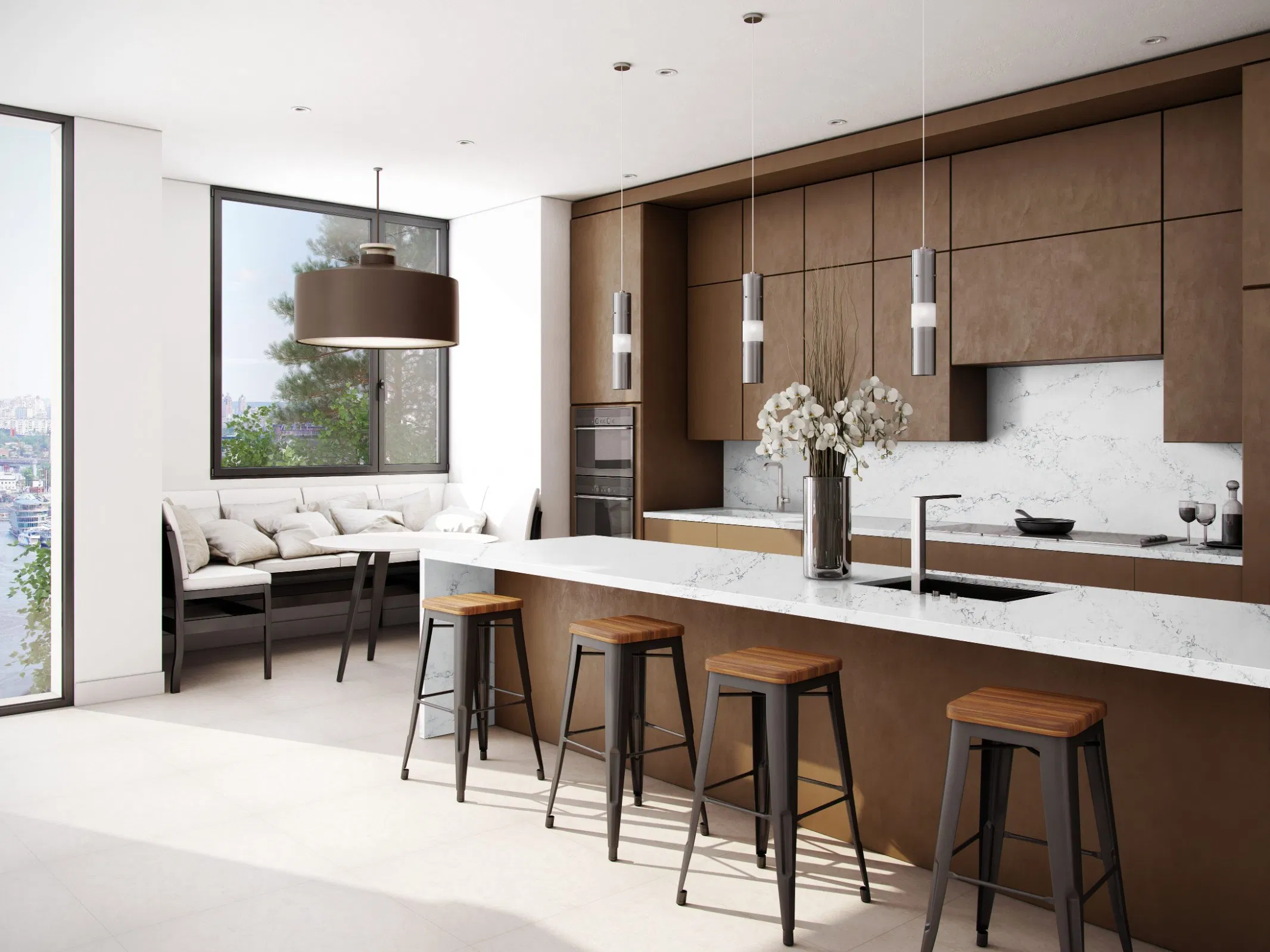 Wholesale Artificial Quartz Stone Slabs for Kitchen Countertop/Bathroom/Table with High Quality