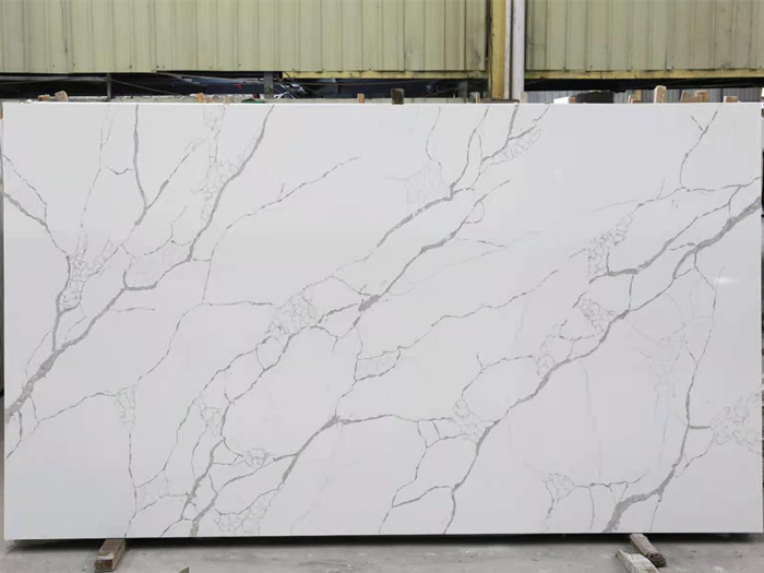Engineered Stone polished/honed black/white/beige SF-V17 Calacatta Azul quartz for interiors/indoor kitchen/bathroom countertops/vanity