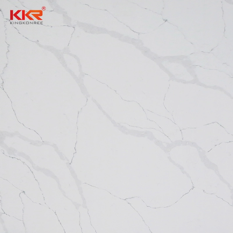 Porcelain Slab Calacatta White Sintered Stone Wall Background Quartz