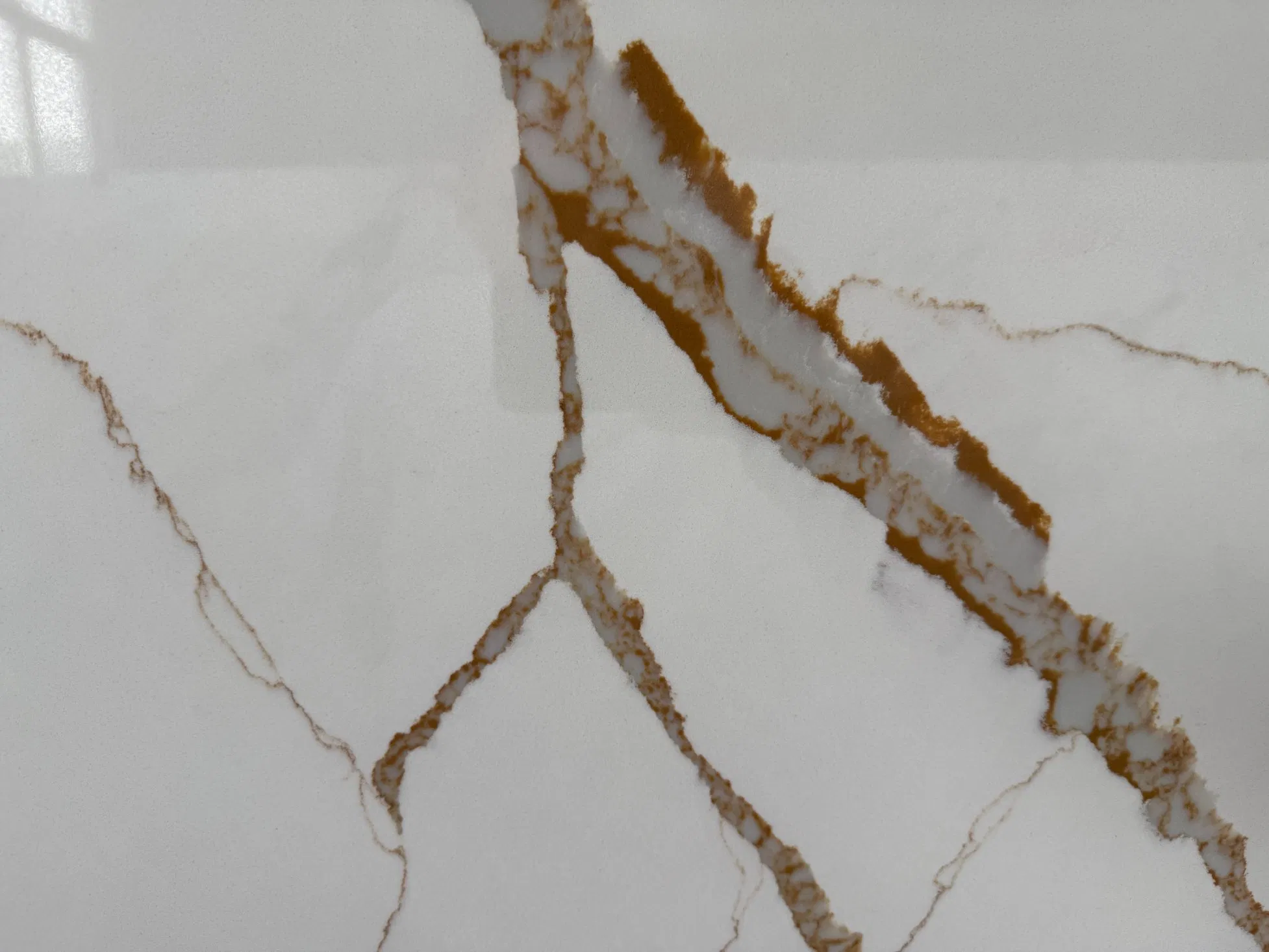 Calacatta White Quartz 0% Silica Slabs Kitchen Countertop Marble Granite Stone Quartz Stone