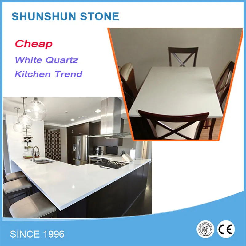 White Quartz Artificial Marble Vanity Top 3