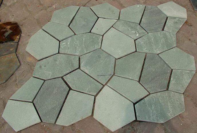 Culture Stone Gray/Black/Gold/Rusty Slate Stone Veneer Paving Stone Flagstone with Net