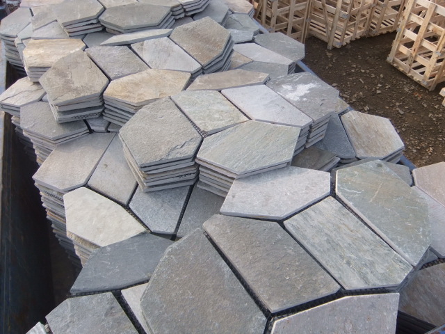 Culture Stone Gray/Black/Gold/Rusty Slate Stone Veneer Paving Stone Flagstone with Net