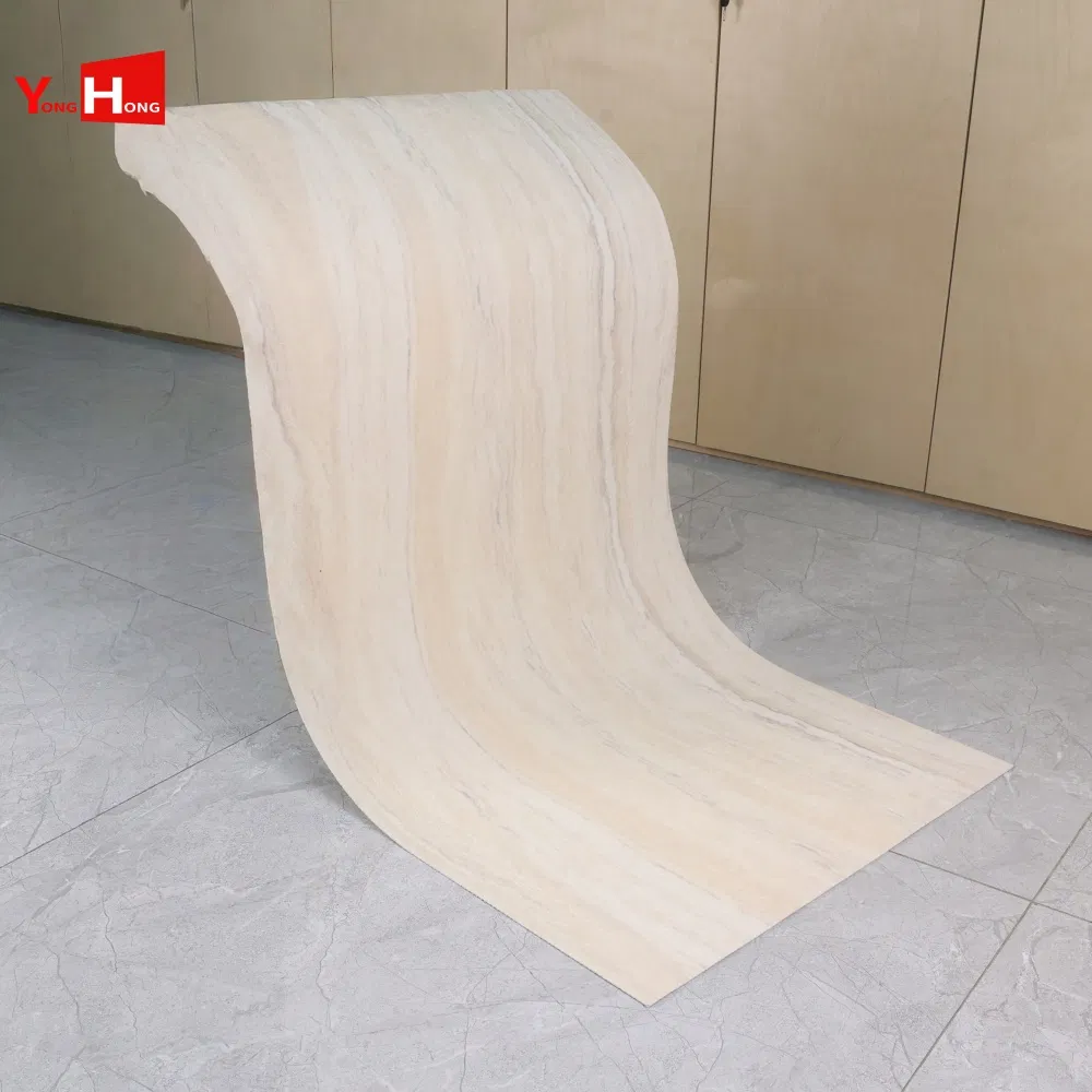 Exterior Wall Cladding Flexible Tiles Modern 3D Printed Travertine Soft Panel PU Faux Stone