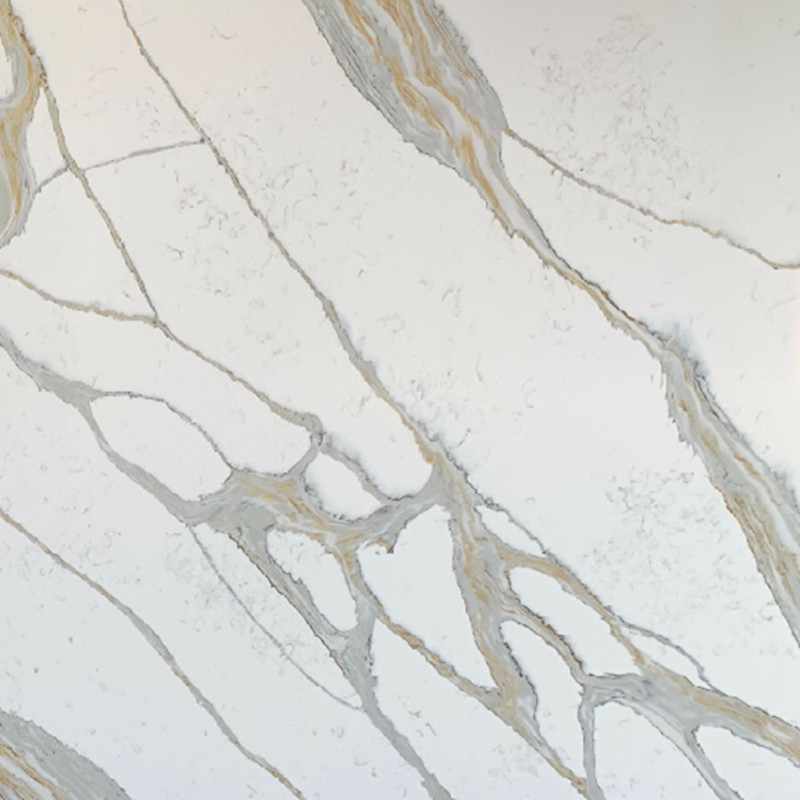 Calacatta Oro/Gold Quartz for Countertop/Bathroom/Vanity/Kitchen Stone/Slab with Free Silica