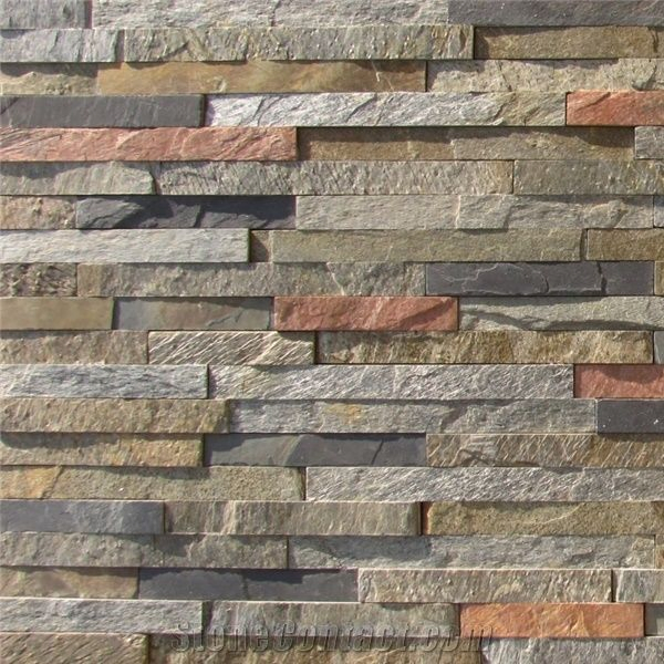 Grey Slate Stacked Stone Ledgstone/Veneer for Exterior Wall Cladding Panel