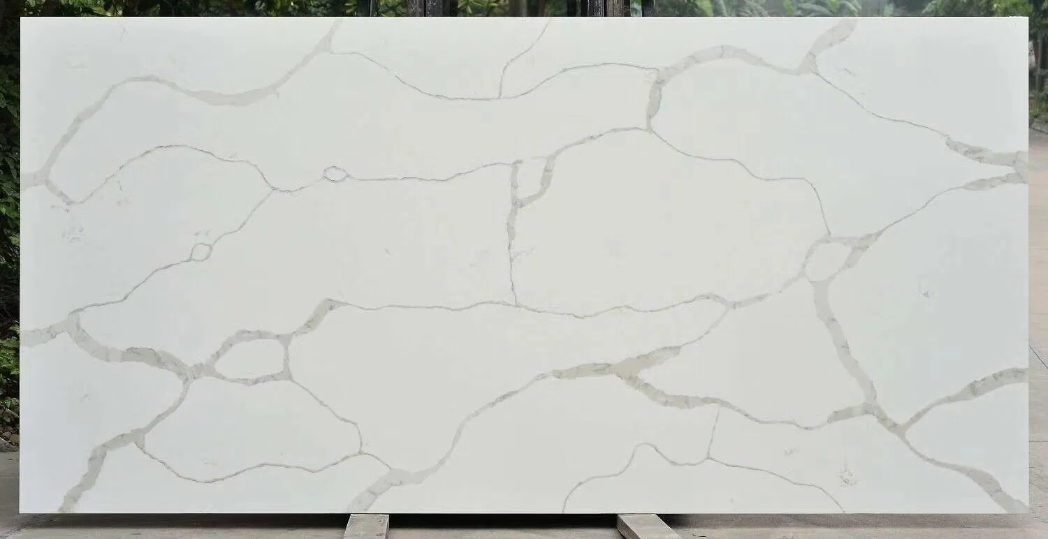 Calacatta Marble Like 2cm/3cm White Quartz Slab Cabinet/Countertop Vanity/Top Solid/Surface