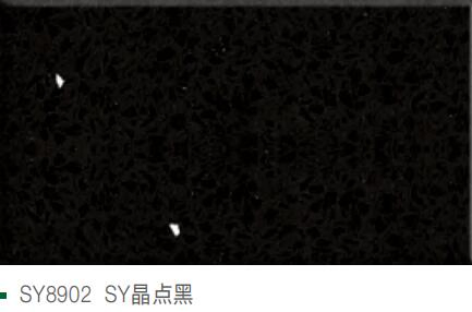 Pure Black Artificial Marble Slab Engineered Stone Surface Kitchen Island Countertop