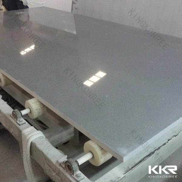 Bianco Carrara Veined Marble Pattern Artificial Stone Quartz Slab 0829