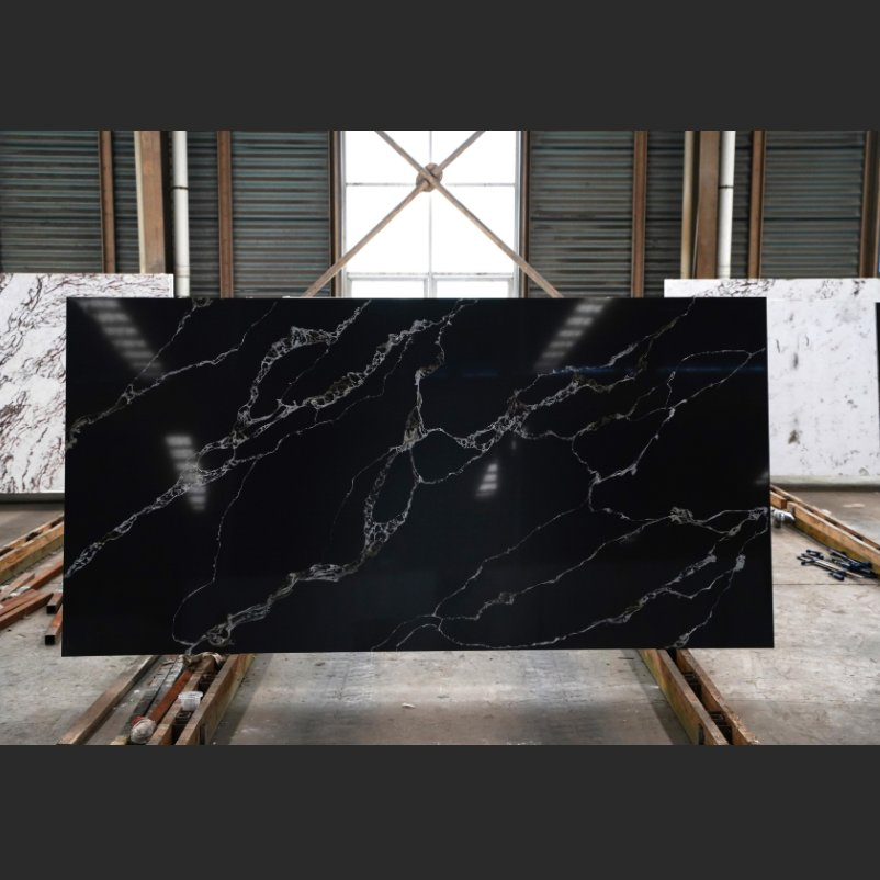 Super White and Pure White Quartz Stone for Kitchen-Cabinets and Quartz Worktop Stain Resistant and Scratch Resistant