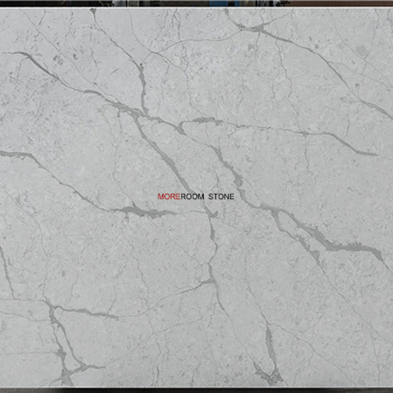Sample Customization Calacatta Engineered Stone Marble Looking Quartz China Factory Price