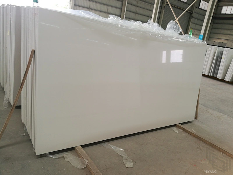 Pure White Artificial Stone Quartz for Slab/Countertop Kitchen/Bathroom Vanity