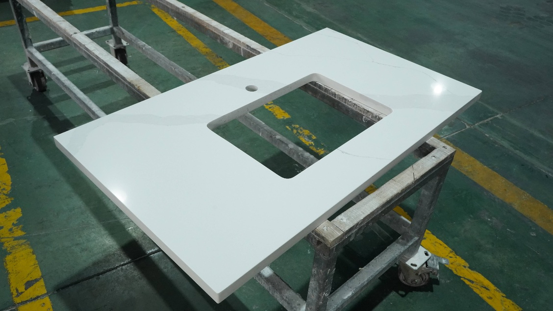 Prefabricated Countertop Quartz Slab Kitchen Tops Table Surface Factory